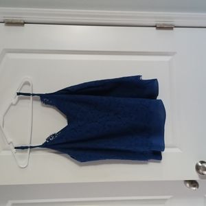 Blue lace camisole